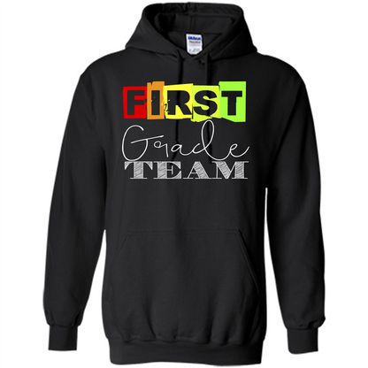First Grade Team T-shirt School Day T-shirt Black