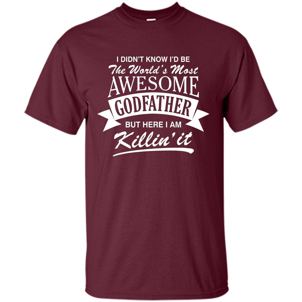Men's World's Most Awesome Godfather T-shirt Maroon
