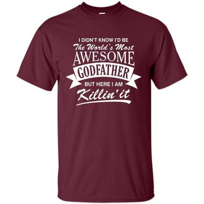 Men's World's Most Awesome Godfather T-shirt Maroon