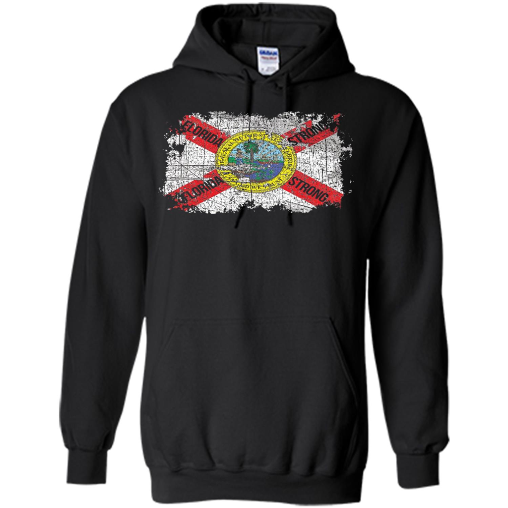 Florida Strong T-shirt Florida Distressed Flag T-Shirt Black