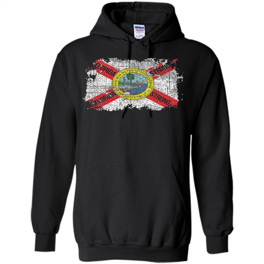 Florida Strong T-shirt Florida Distressed Flag T-Shirt Black