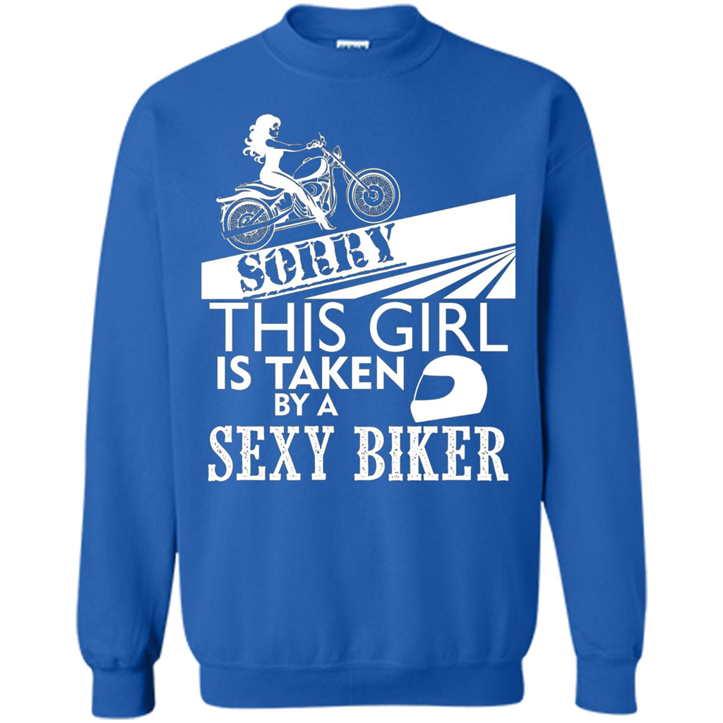 Funny Biker T-shirt This Girl Is Taken By A Biker T-shirt Royal