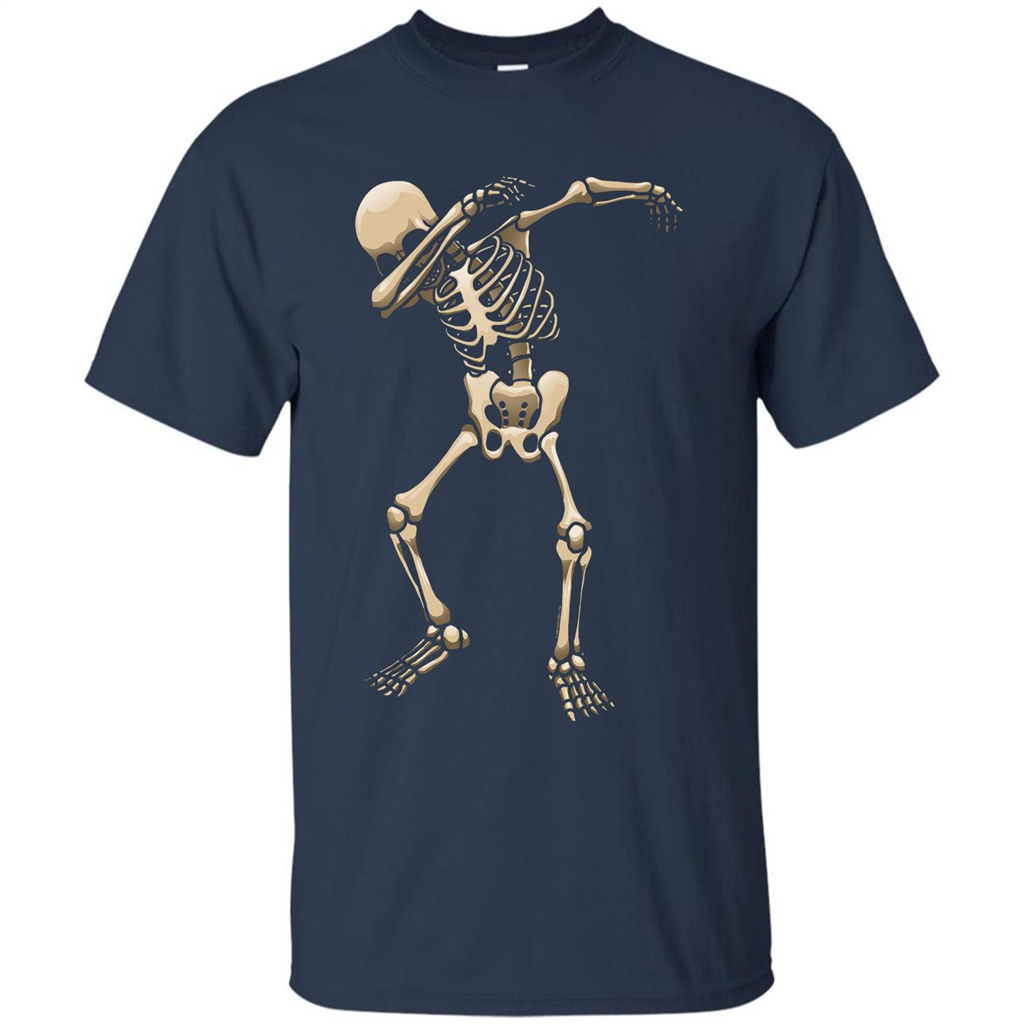 Halloween T-shirt Dabbing Skeleton T-shirt Navy