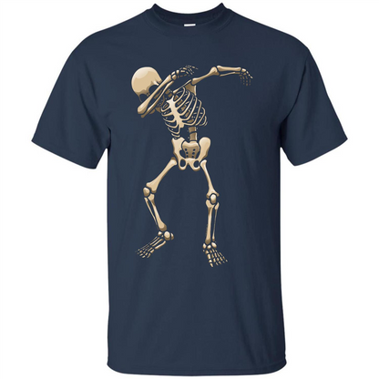 Halloween T-shirt Dabbing Skeleton T-shirt Navy