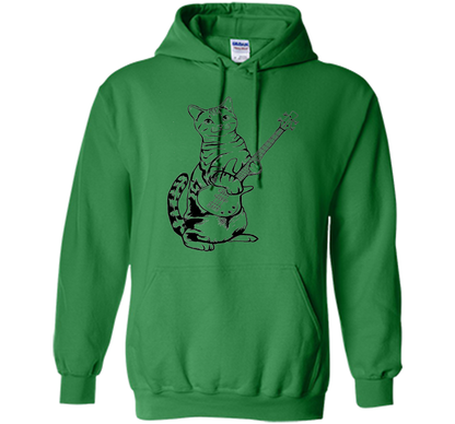 Bassist T-shirt Cat Playing Bass T-shirt Irish Green
