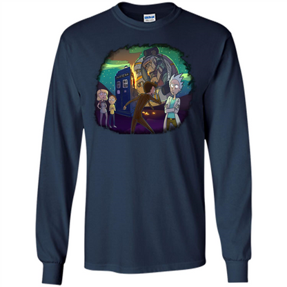 Doctorwho Vs Rick And Morty T-shirt Navy