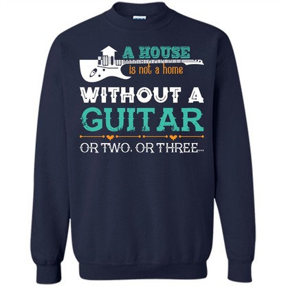 Guitar T-shirt A House Is Not A Home Without A Guitar T-shirt Navy