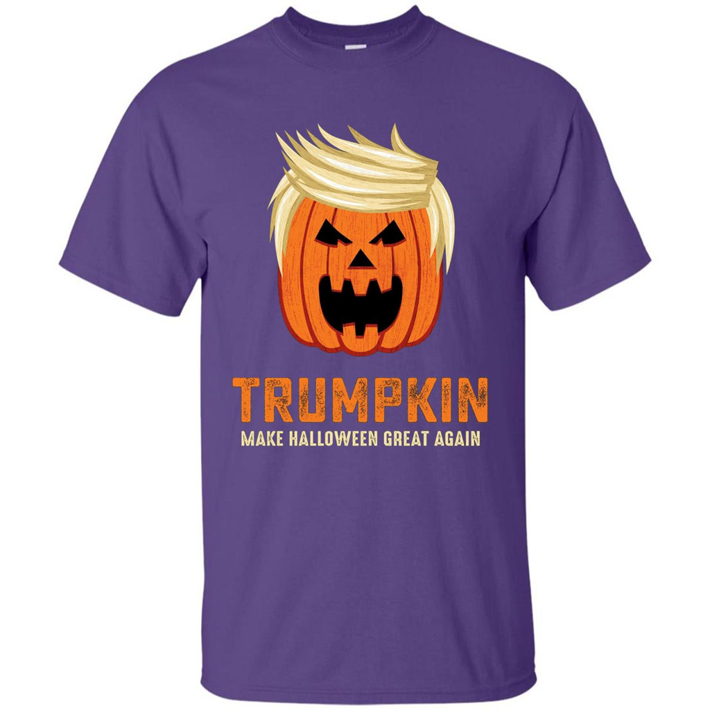 Halloween Trumpkin Funny T-Shirt Make Halloween Great Again Purple