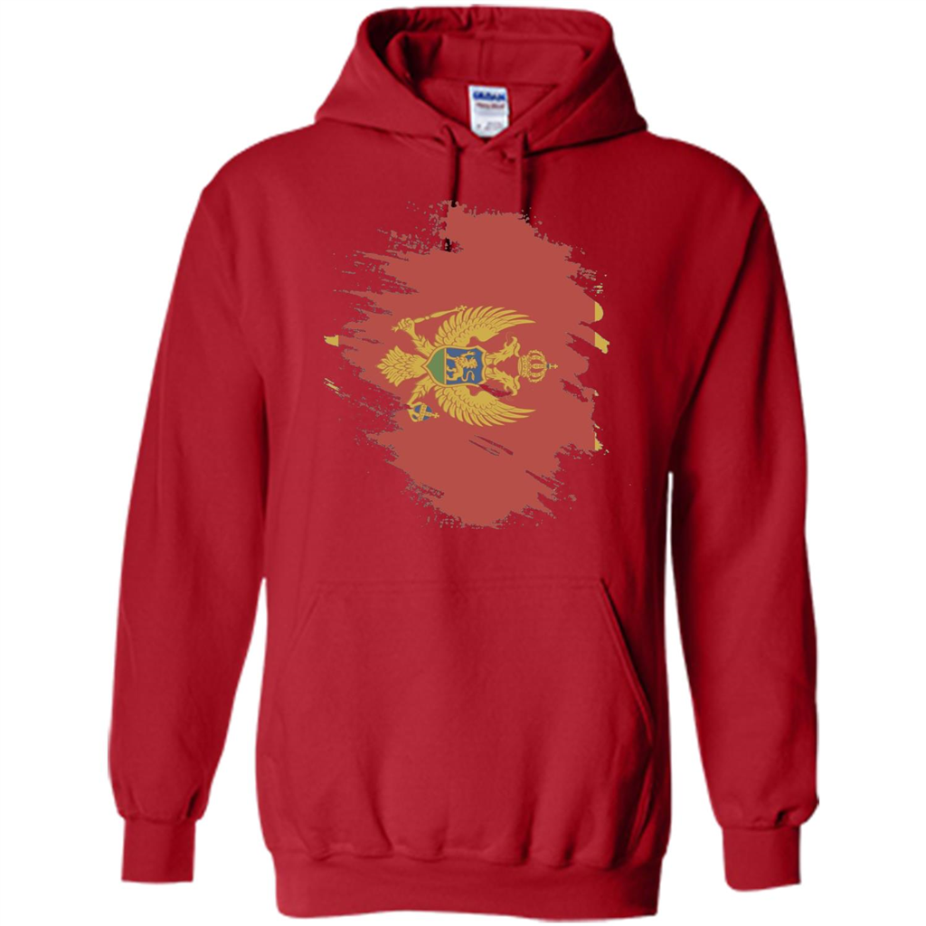 Flag of Montenegro T-shirt National Montenegrin Red