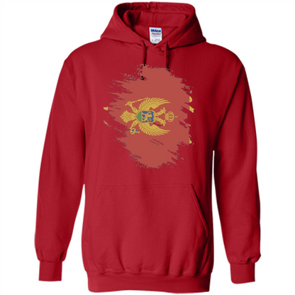 Flag of Montenegro T-shirt National Montenegrin Red