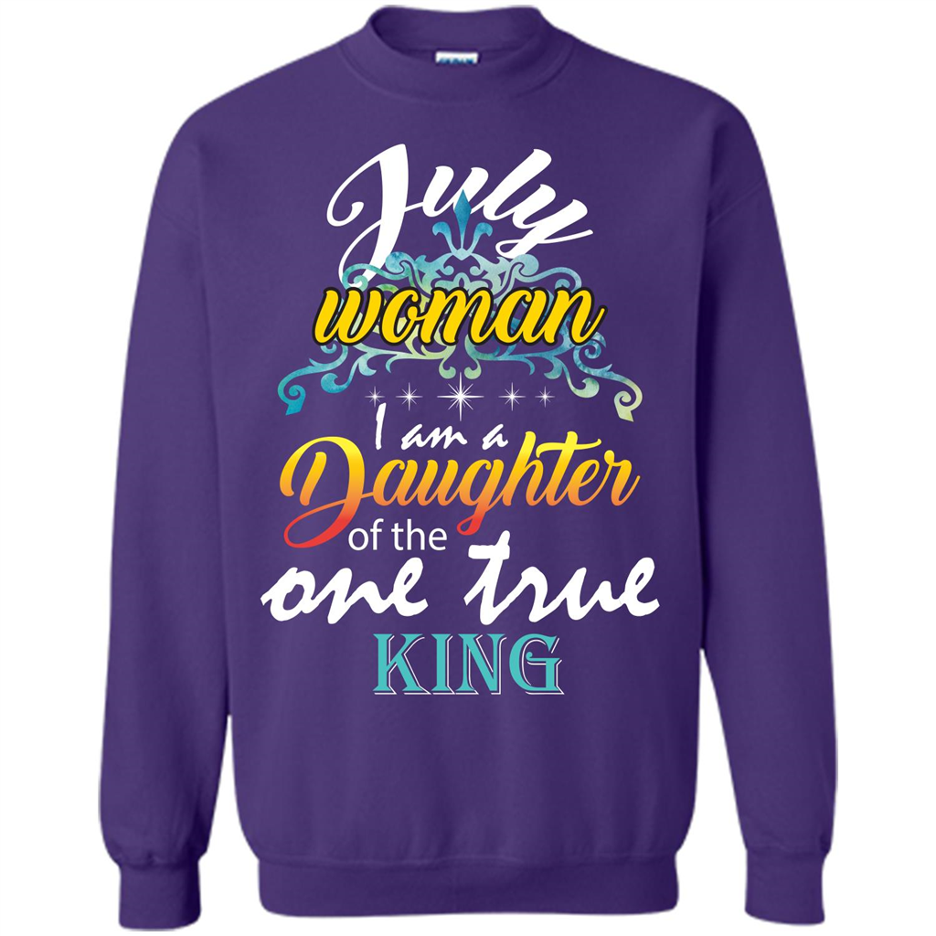 July Woman I Am A Daughter Of The One True King T-shirt Orange