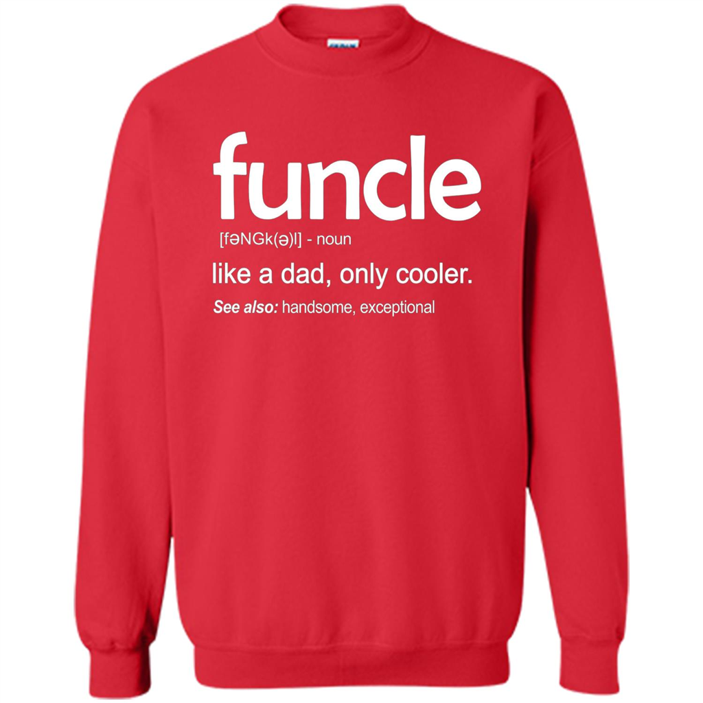 Funcle Definition T-shirt Funny Gift For Uncle Red