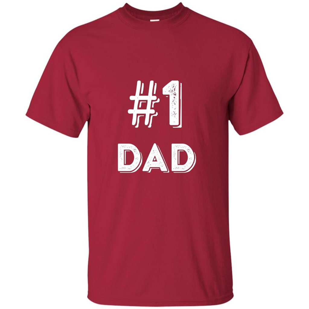 Fathers Day T-shirt Dad No.1 T-shirt Cardinal