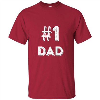 Fathers Day T-shirt Dad No.1 T-shirt Cardinal