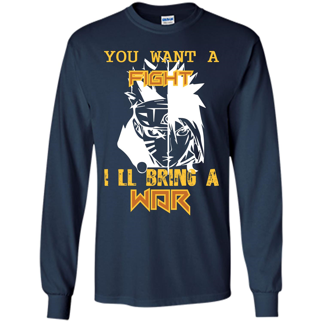 Movie T-shirt You Want A Fight I_Ñéll Bring A War Navy