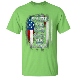 America Flag T-shirt Salute The Flag Back The Badge T-shirt