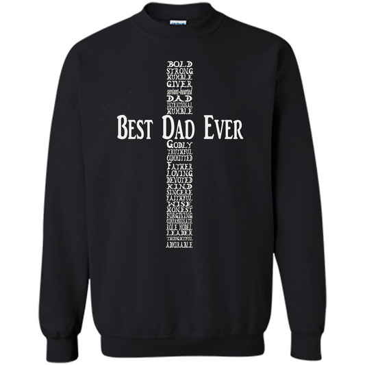 Mens Fathers Day T-shirt Christian Dad Black