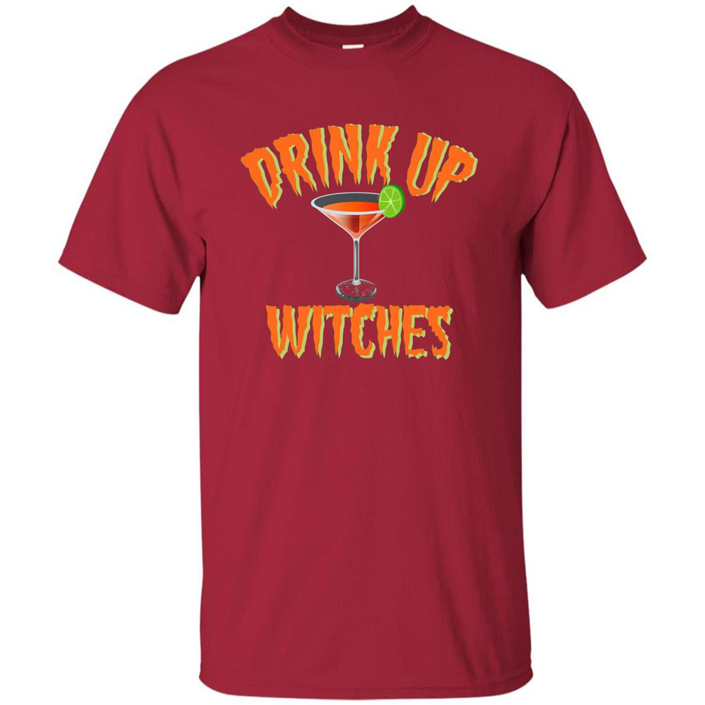 Halloween Drink Up Witches Martini Coctail T-Shirt Cardinal