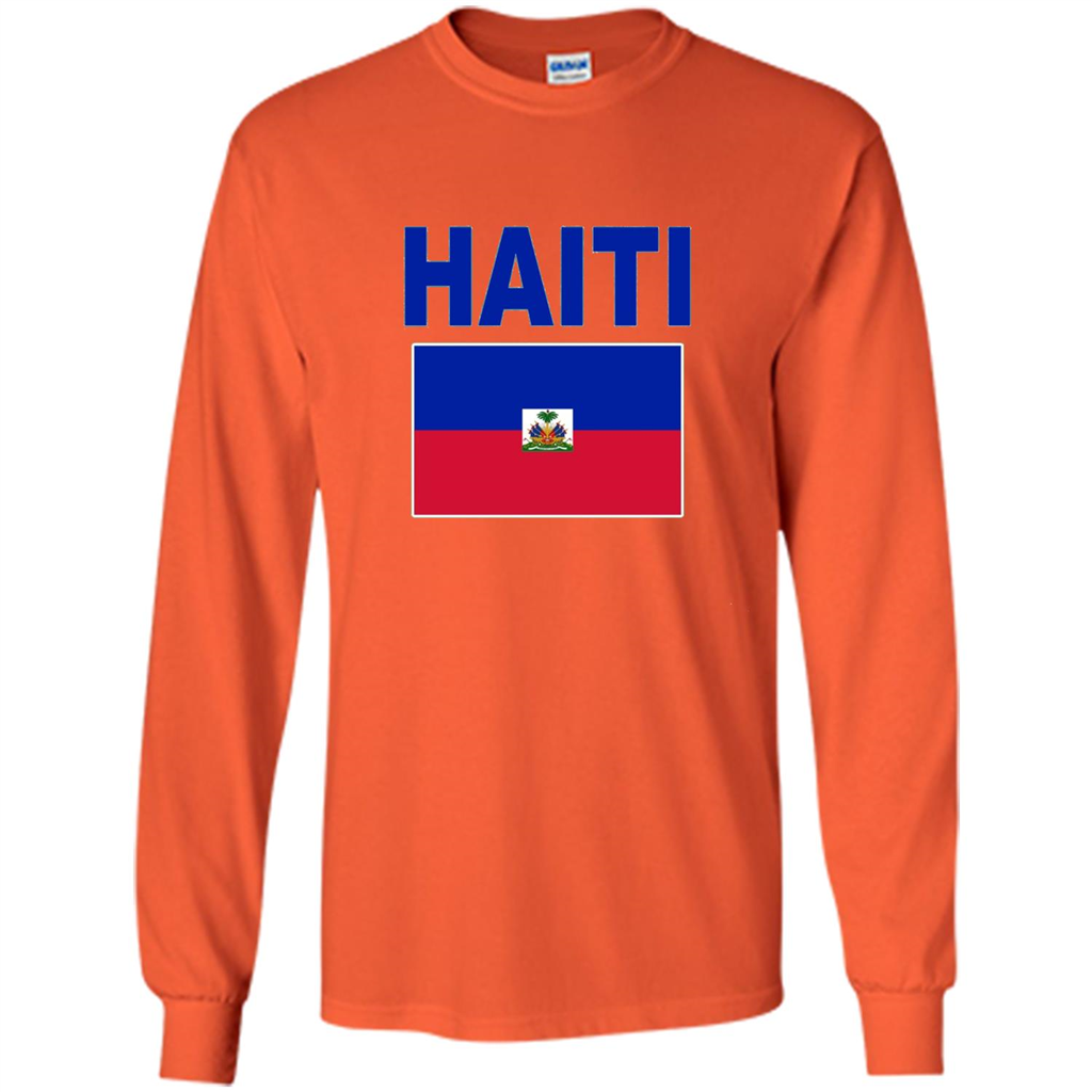 Haiti Flag T-Shirt Orange