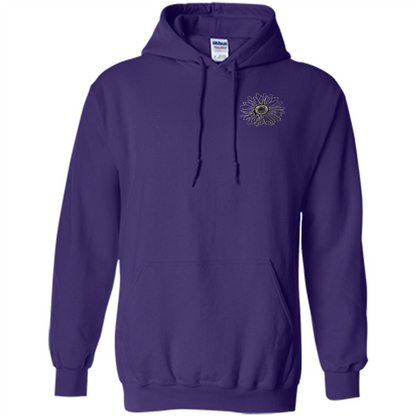Daisy Flower Sketch Art T-shirt Purple