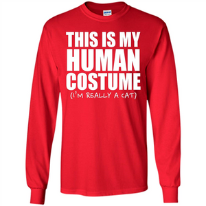 This Is My Human Costume I'm Really A Cat Halloween T-Shirt