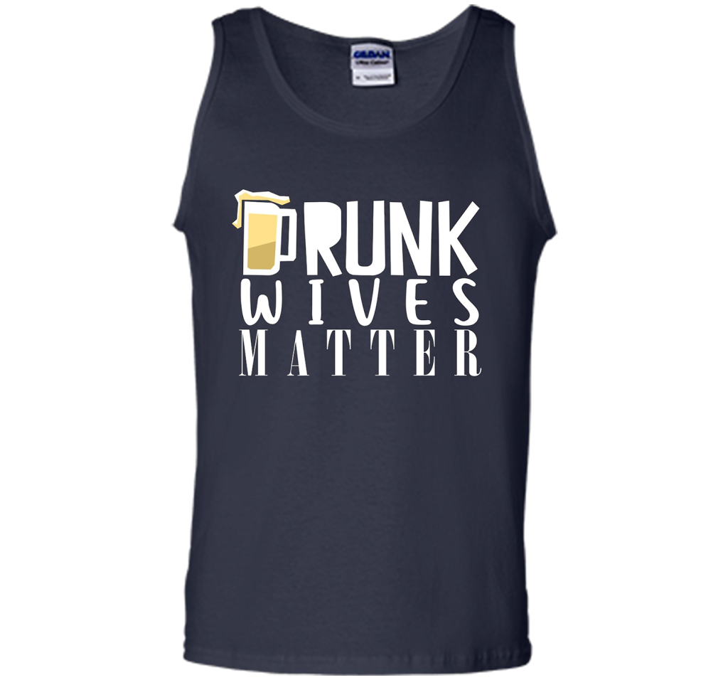 Wife T-shirt Drunk Wives Matter T-shirt Navy