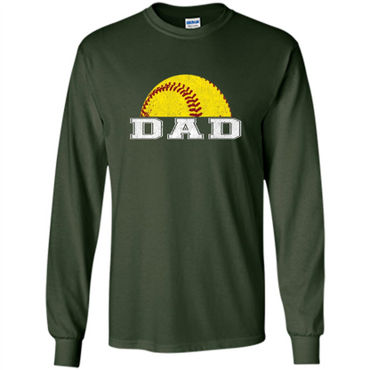 Softball Dad T-shirt - New Favorite Softball Shirt for Dad Forest Green