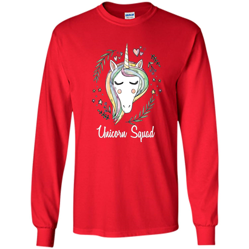 Unicorn Squad Funny T-shirt Cute Unicorn Red