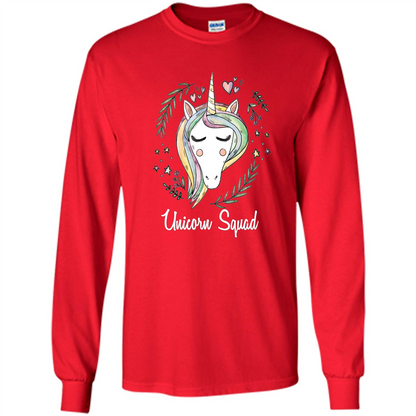 Unicorn Squad Funny T-shirt Cute Unicorn Red