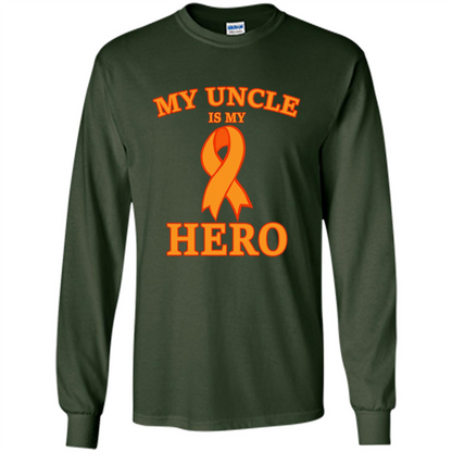 My Uncle is My Hero T-shirt Cancer Awareness T-Shirt Forest Green