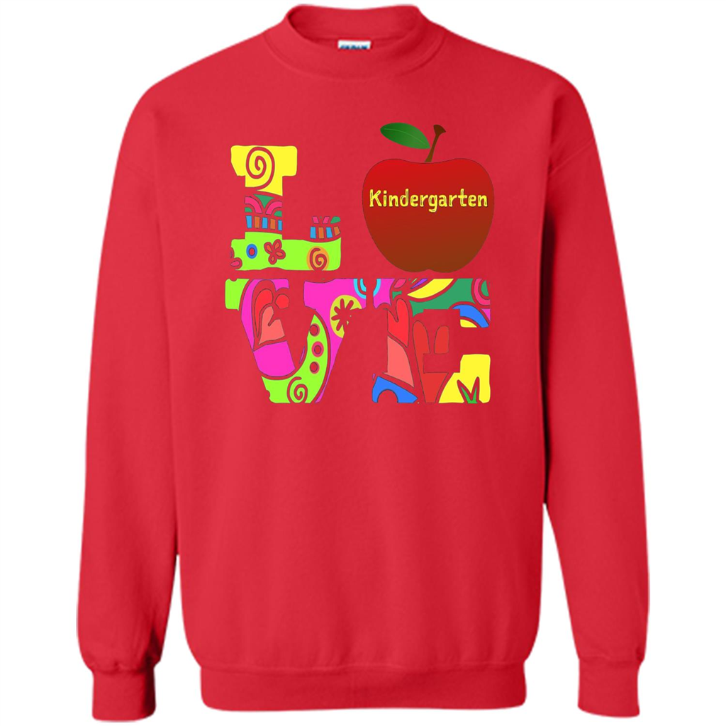 Kindergarten LOVE T-shirt School Day T-shirt Red