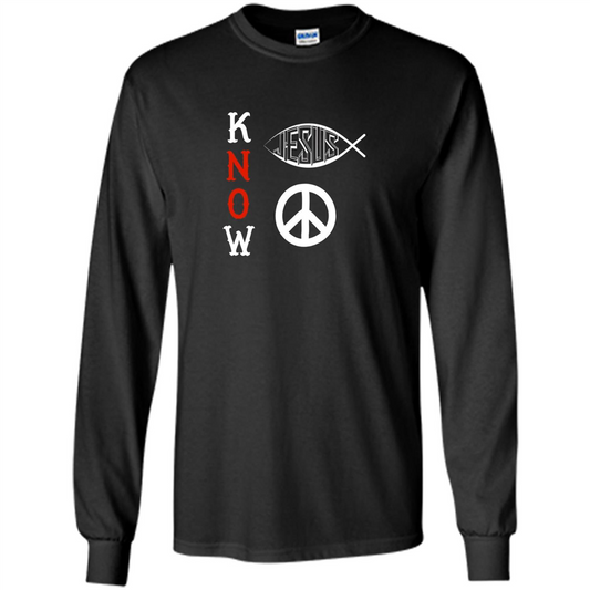 Christian T-shirt Know Jesus Know Peace Black
