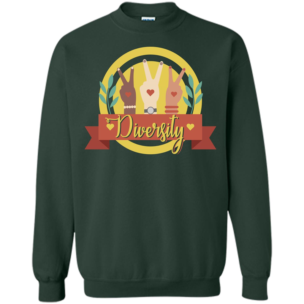 Diversity T-shirt Human Rights T-shirt Forest Green