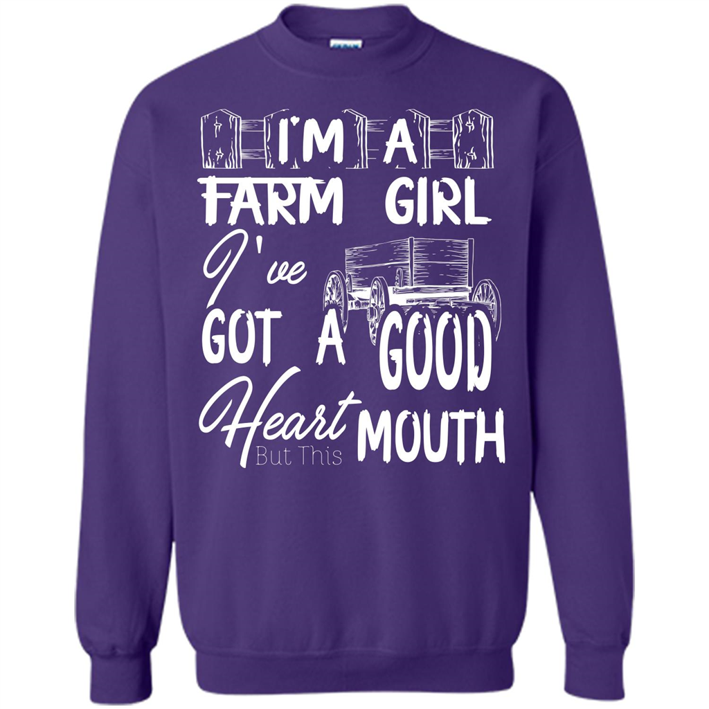 Farm Girl T-shirt I'm A Farm Girl I've Got A Good Heart T-shirt Orange
