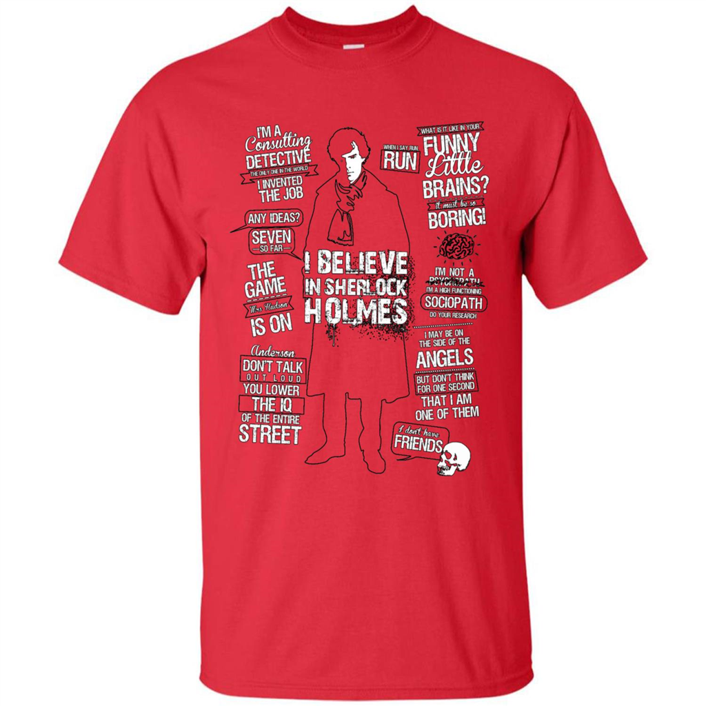 Detective Quotes To A Great Mind Nothing Is Little T-shirt Red