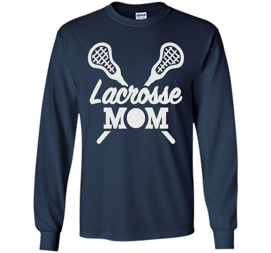 Lacrosse Mom T Shirt cool shirt Navy