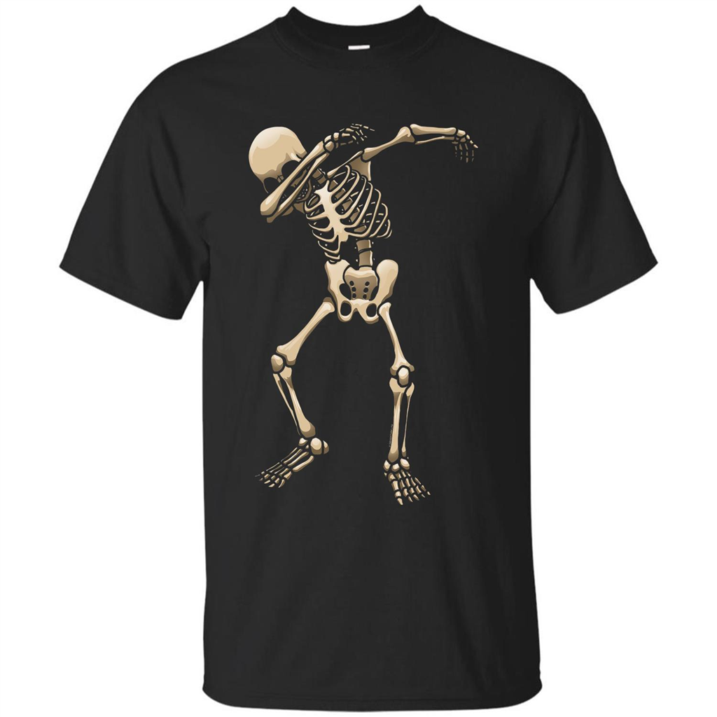 Halloween T-shirt Dabbing Skeleton T-shirt Black