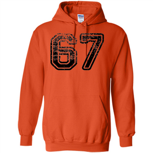 Number 67 T-shirt - Grungy Sports Team T-shirt