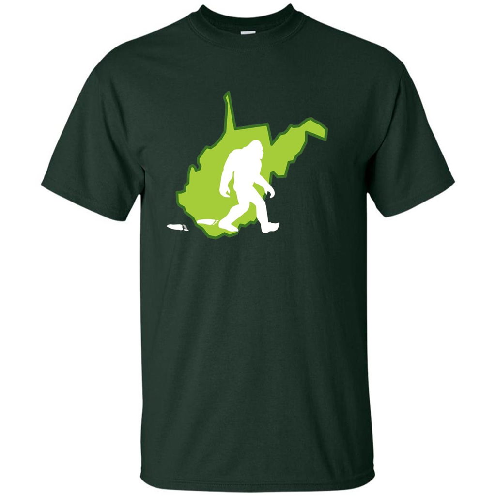 West Virginia State Bigfoot Hunter T-shirt Forest Green