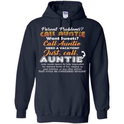 Aunt T-shirt Parent Problems Call Auntie T-shirt Navy