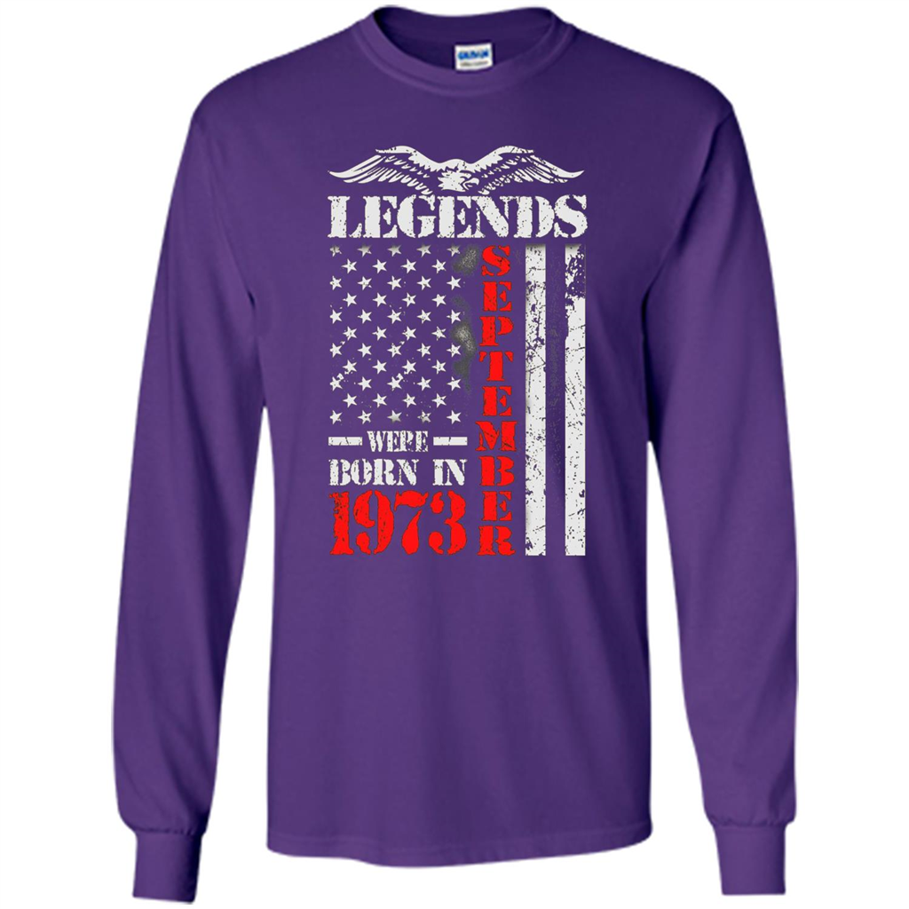 Legends Were Born In September 1973 T-shirt Purple