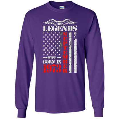 Legends Were Born In September 1973 T-shirt Purple