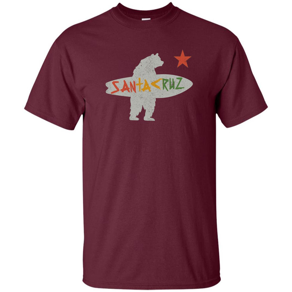 Santa Cruz Surf Bear T-Shirt Maroon