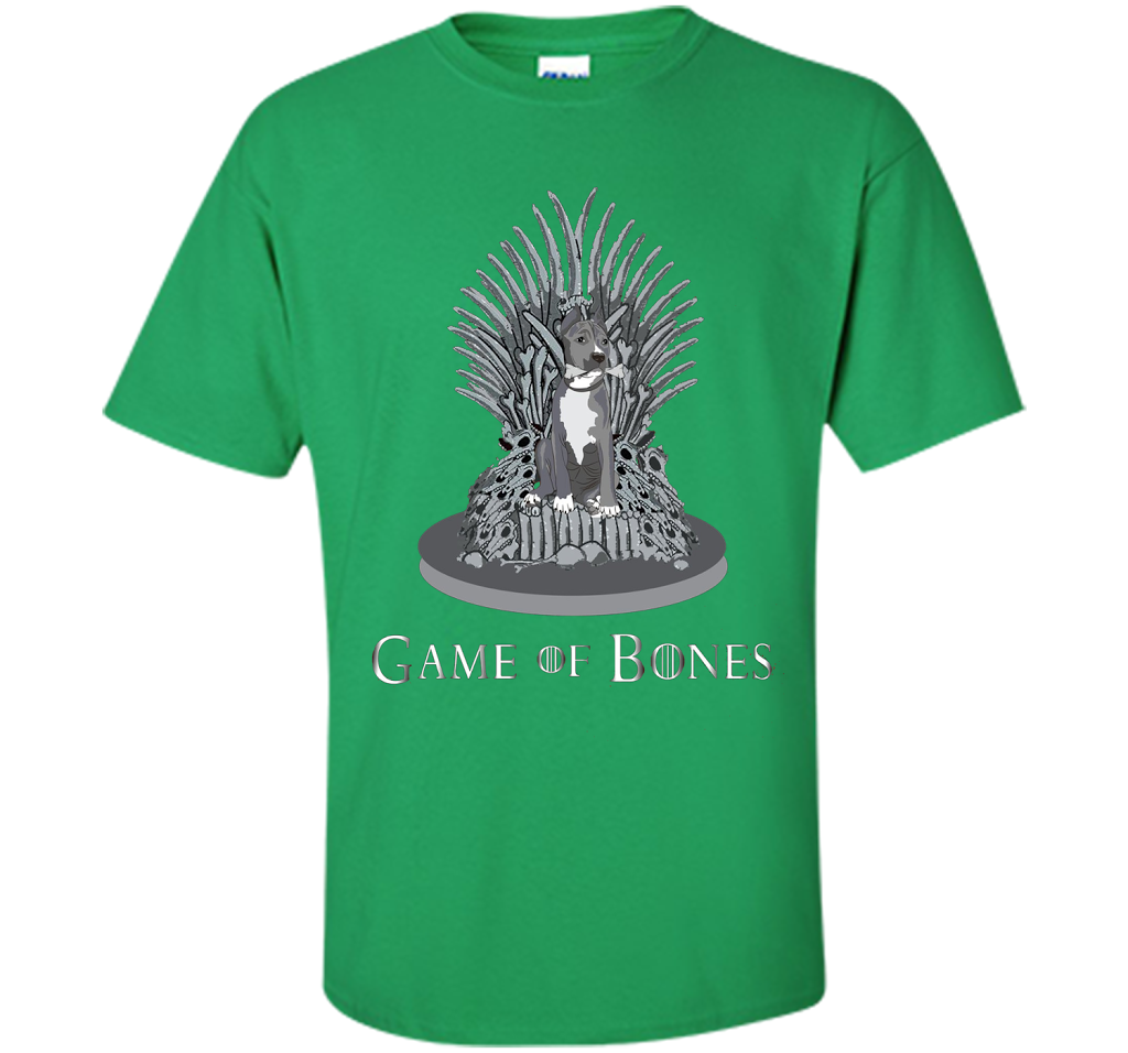 Pitbull Game of Bones Funny Parody T-shirt Irish Green