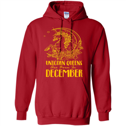 December Unicorn T-shirt Unicorn Queens Are Born In December Red