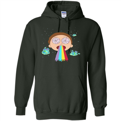 Cartoon Lovers T-shirt Space Morty Forest Green