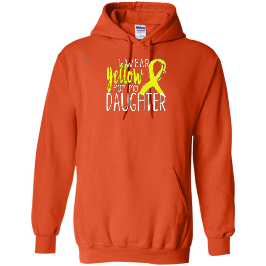 I Wear Yellow Ribbon For My Daughter T-shirt Orange