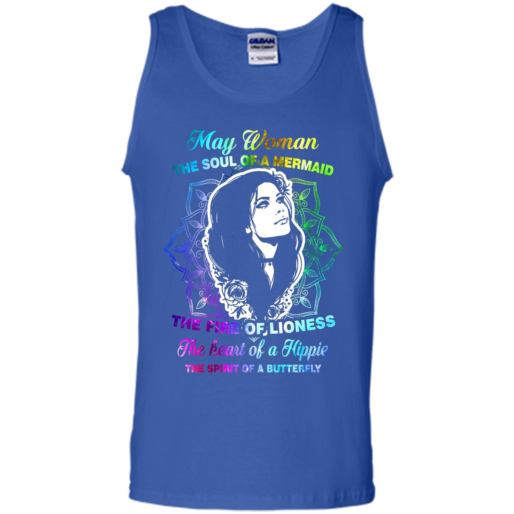 May Woman T-shirt The Heart Of A Hippie Royal