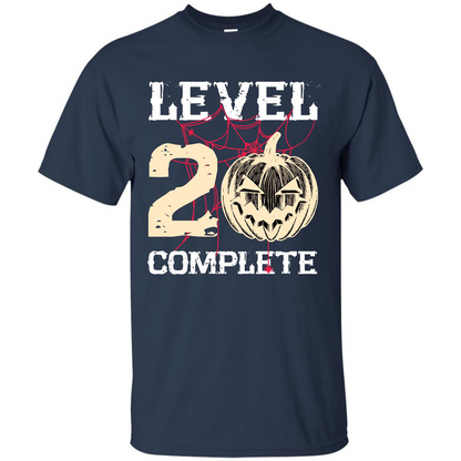 Halloween T-shirt Level 20 Complete Navy