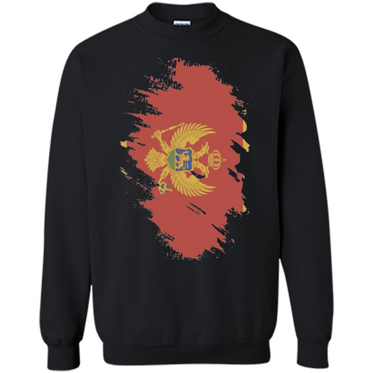 Flag of Montenegro T-shirt National Montenegrin Black